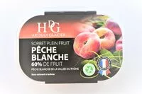 Mängden socker i Sorbet plein fruit PÊCHE BLANCHE, 60% de fruit