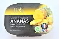 Mängden socker i Sorbet Ananas