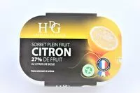Mängden socker i Sorbet plein fruit CITRON, 27% de fruit