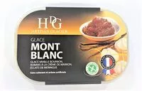Mängden socker i Glace MONT BLANC, glace vanille Bourbon, rubans à la crème de marron, éclats de meringue