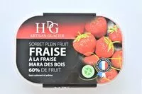 Mängden socker i Sorbet Fraise des bois