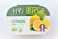 Mängden socker i Sorbet Citron BIO