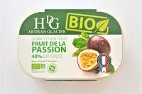 Mängden socker i Sorbet plein fruit FRUIT DE LA PASSION BIO, 40% de fruit