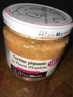 Mängden socker i Alain Martin terrine piquante au piment d'espelettes