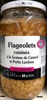 Mängden socker i Flageolets cuisinés graisse de canard et lardons