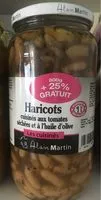 Mängden socker i Haricots cuisinés aux tomates séchées et à l'huile d'olive