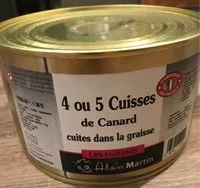 Mängden socker i Cuisses de canard