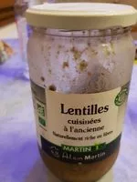 Mängden socker i Lentilles cuisinées à l'ancienne bio