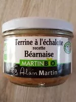 Mängden socker i Terrine à l'échalote recette Béarnaise
