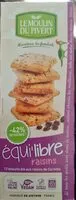Mängden socker i Biscuits équi'libre raisins