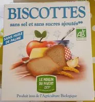 Mängden socker i Biscottes à la farine bise sans sel