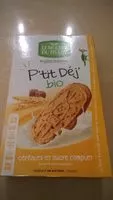 Mängden socker i P'tit Déj' Bio Céréales et sucre complet