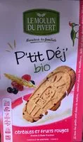 Mängden socker i Biscuits P'tit Déj' bio - Céréales et fruits rouges