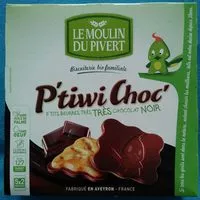 Mängden socker i P'tiwi Choc' - Biscuit p'tits beurres très très chocolat noir