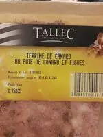 Mängden socker i Terrine de canard au foie de canard et figues