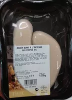 Mängden socker i Boudin blanc à l'ancienne aux pommes 8 %