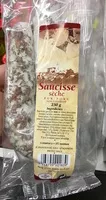 Mängden socker i Saucisse sèche pur porc