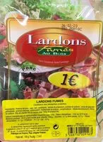 Mängden socker i Lardon fumés au bois