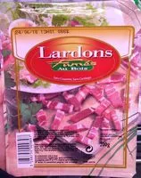 Mängden socker i Lardons fumés au bois