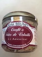 Mängden socker i Confit des foies de volaille a l'armagnac