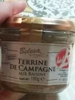 Mängden socker i terrine de campagne aux raisin