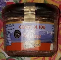 Mängden socker i Confit de foie de volaille à l'armagnac