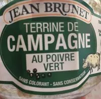 Mängden socker i Terine de campagne au poivre vert