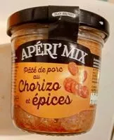 Mängden socker i Pâté de porc au chorizo et épices Apéri' Mix
