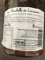 Mängden socker i Mirabelle de lorraine