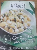 Mängden socker i Gnocchis sauce Fromage épinards