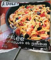 Mängden socker i Poêlée tagliatelles et gambas