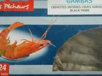 Mängden socker i Gambas entières crues, 400g