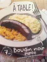 Mängden socker i Boudin noir purée pommes caramélisées