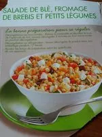 Mängden socker i Salade de blé, fromage de brebis et petits légumes