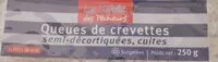 Mängden socker i Queues de crevettes semi-décortiquées, cuites