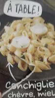 Mängden socker i Conchiglie chèvre miel