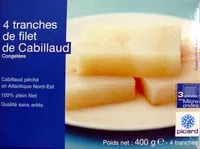 Mängden socker i 4 Tranches de filet de Cabillaud