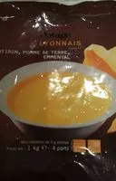 Mängden socker i Potage lyonnais potiron pomme de terre emmental