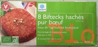 Mängden socker i 8 Biftecks hachés pur bœuf