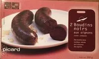 Mängden socker i 2 Boudins noirs aux oignons