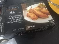 Mängden socker i 4 escalopes de foie gras cru de canard du Sud-Ouest