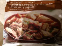 Mängden socker i Aiguillettes de poulet coupées rôties