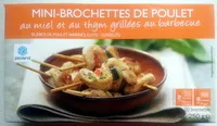 Mängden socker i Mini-brochettes de poulet au miel et au thym grillées au barbecue