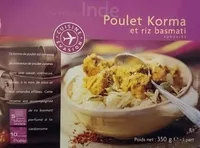 Mängden socker i Poulet Korma et riz basmati