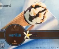 Mängden socker i Les Clasiques - 6 Cônes Vanille, Boîte