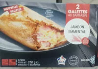 Mängden socker i 2 galettes au sarrasin jambon - emmental