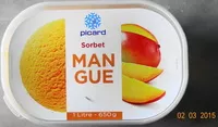 Mängden socker i Sorbet Mangue