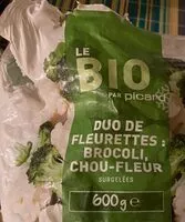 Mängden socker i Duo de fleurettes brocolis , chou-fleur bio