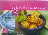 Mängden socker i 8 bouchées de poulet au saté