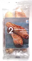 Mängden socker i 2 demi-baguettes rustiques